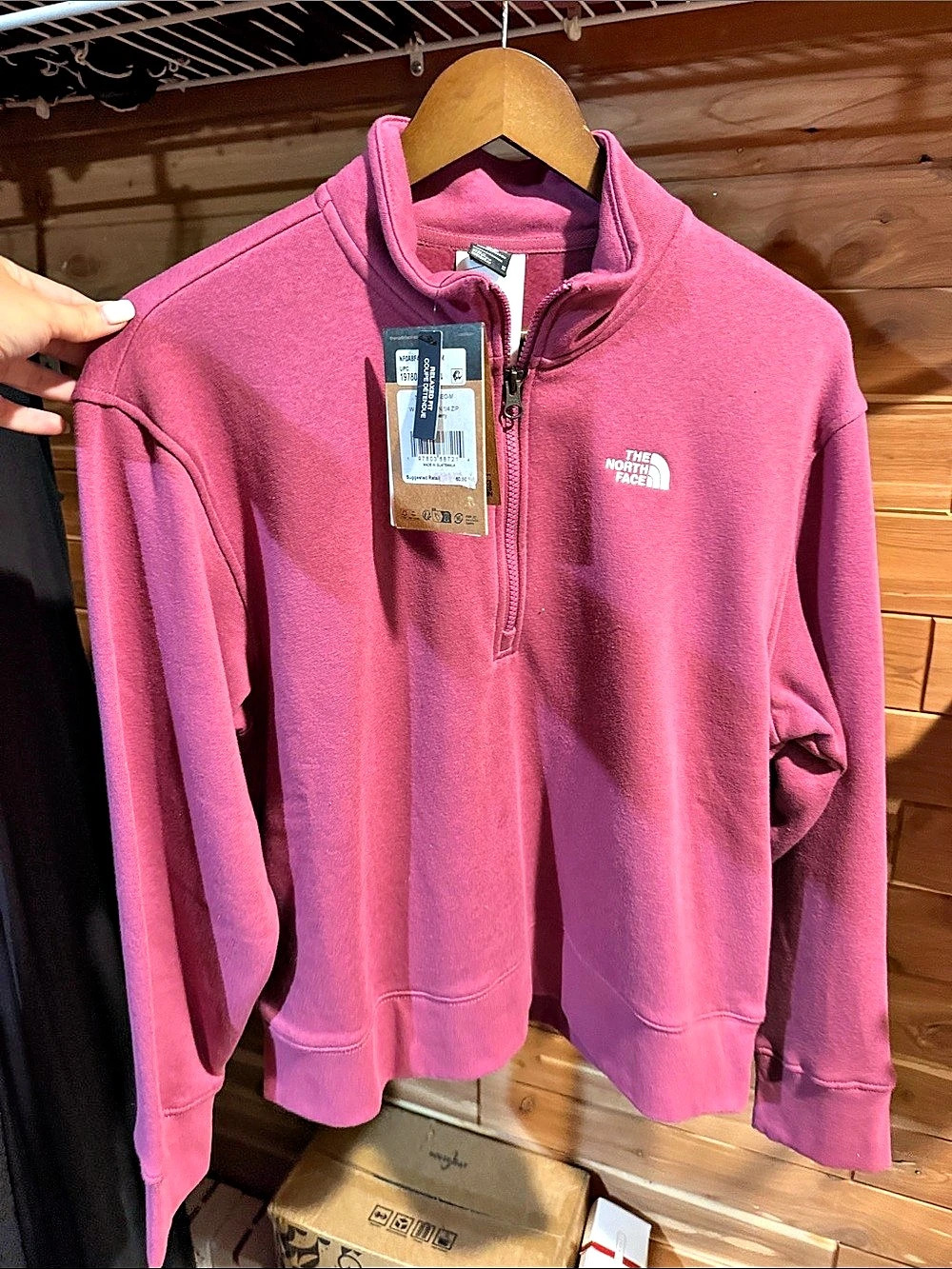 The North Face Evolution II 1/4 Zip Pink Quarter-Zip Size Medium NWT